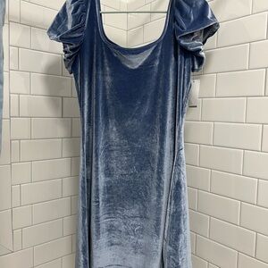 BP Blue Velvet Mini Dress